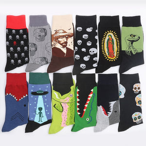 Calcetines casuales estampados animales unisex