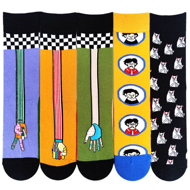 Packs 5-6-7 calcetines estampados kawaii algodon