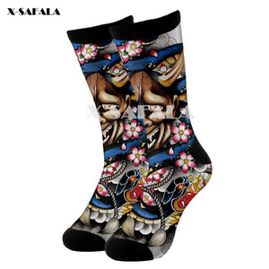 Calcetines Samurai Tattoo 3D