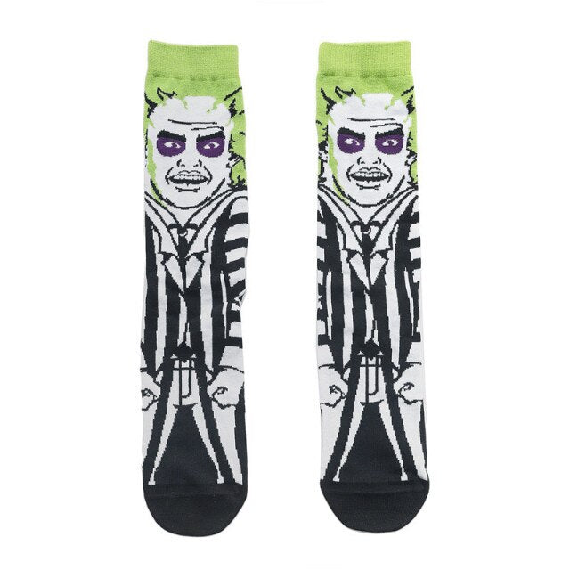 Calcetines estampados terror algodon