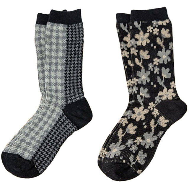 Pack 2 calcetines estampados invierno algodon