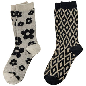 Pack 2 calcetines estampados invierno algodon