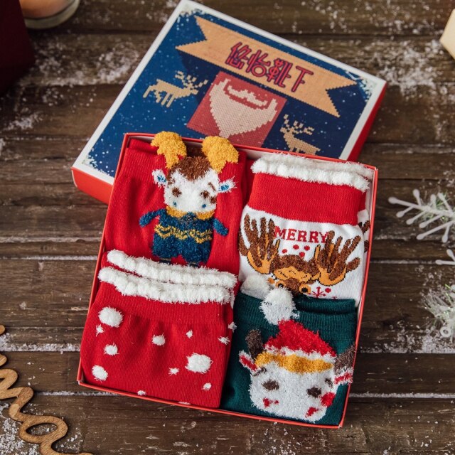 Pack 4 calcetines navidad